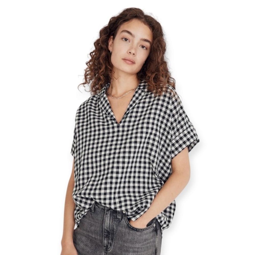 Madewell Swenson Popover Shirt in Double-Faced Gingham